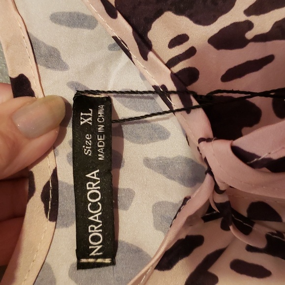 NORACORA Lady's Party Dress Cut Out Sleeves,Shoulder Straps Animal Motif - Picture 3 of 9